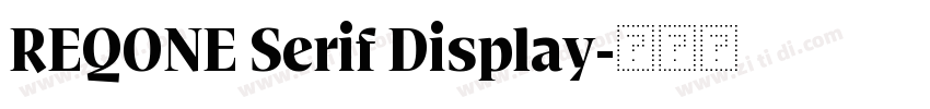 REQONE Serif Display字体转换